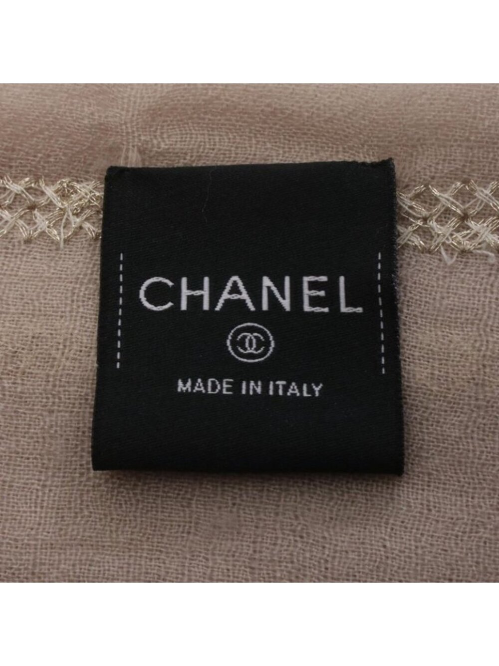 Chanel Shawl CC Logo Cashmere - Picture 2 of 8